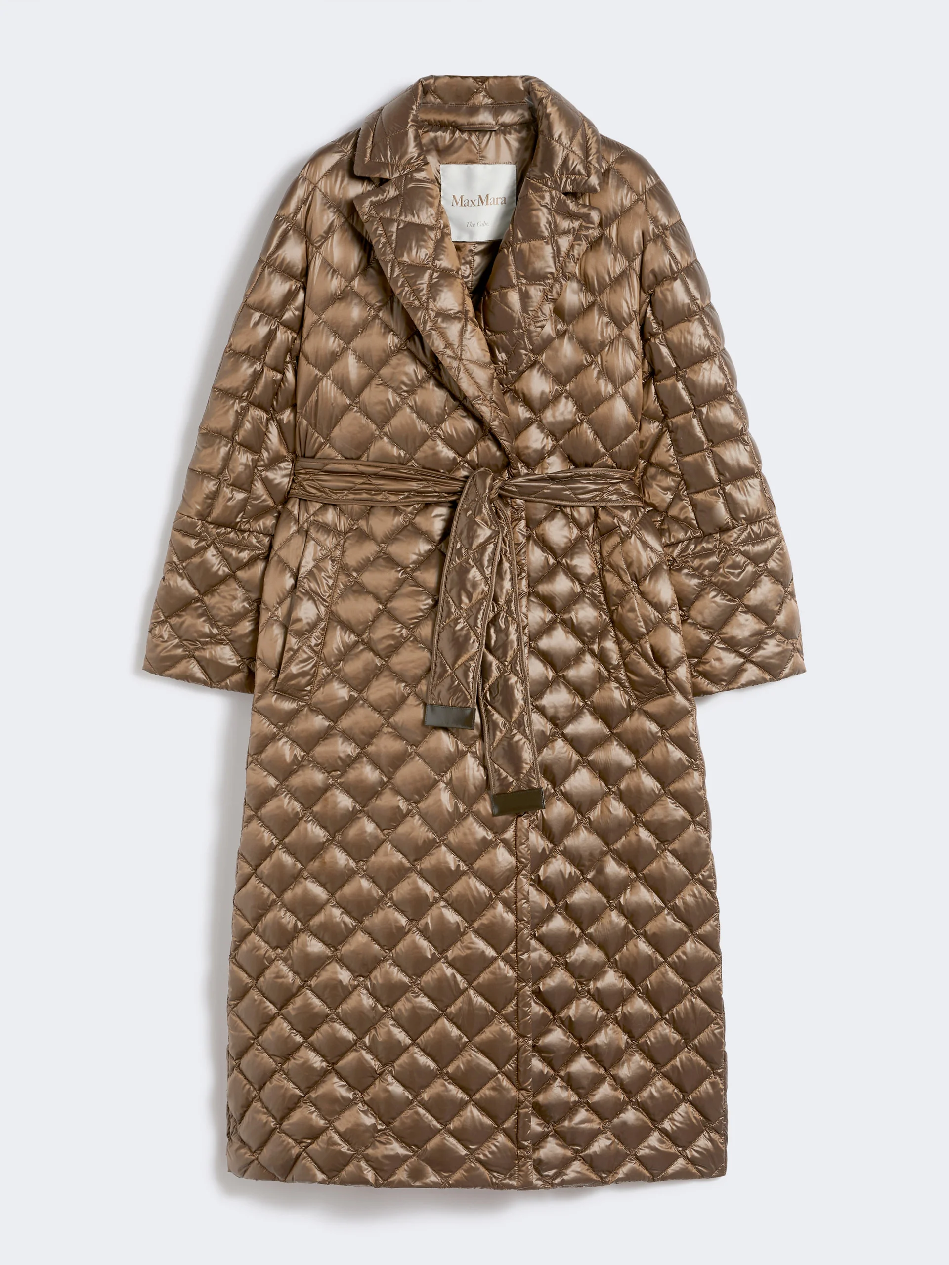 SPACES Long quilted down jacket in water-repellent fabric - 1