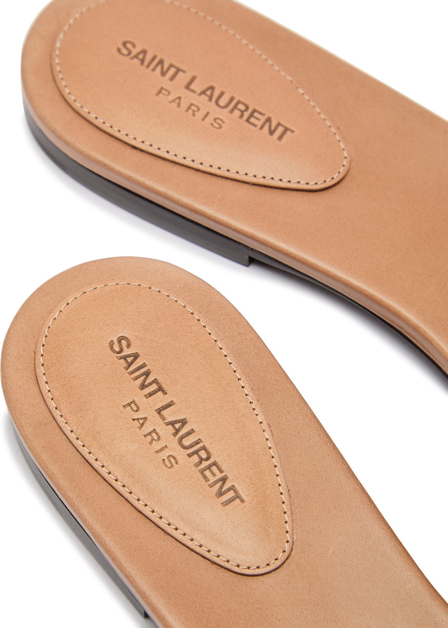 Saint Laurent Tribute Leather Sliders - 4