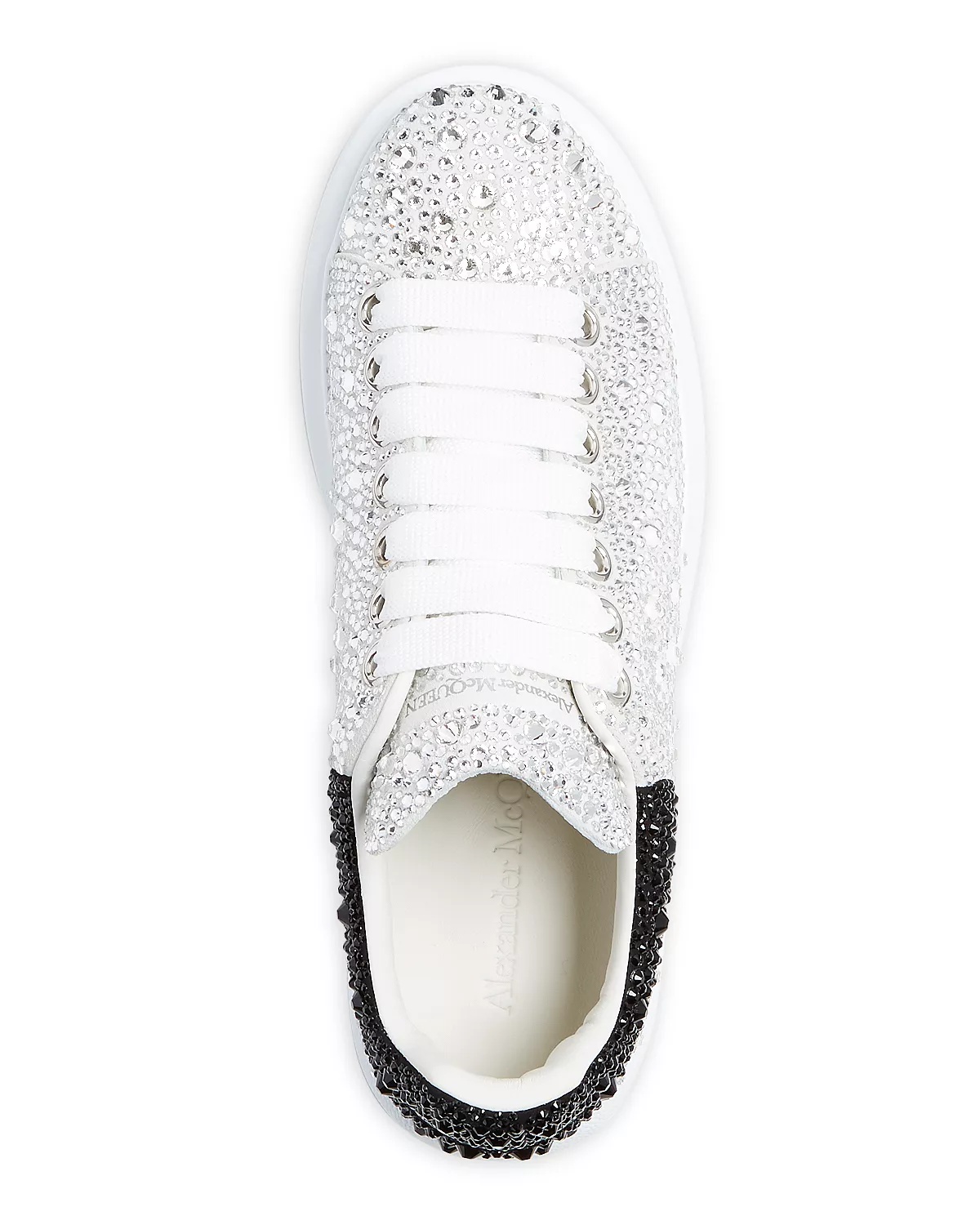 Women's Oversized Crystal Low Top Sneakers - 4
