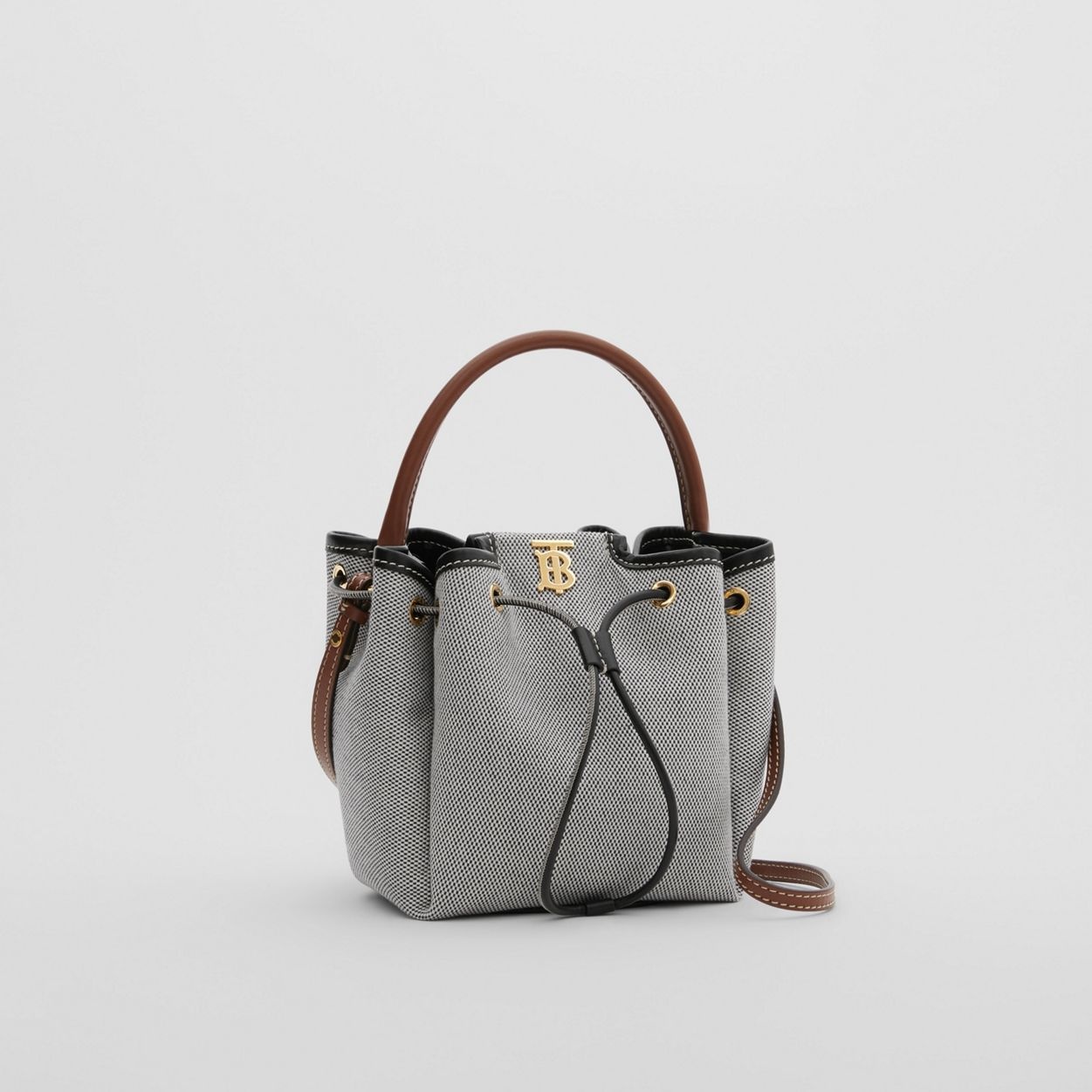 Monogram Motif Canvas and Leather Bucket Bag - 7