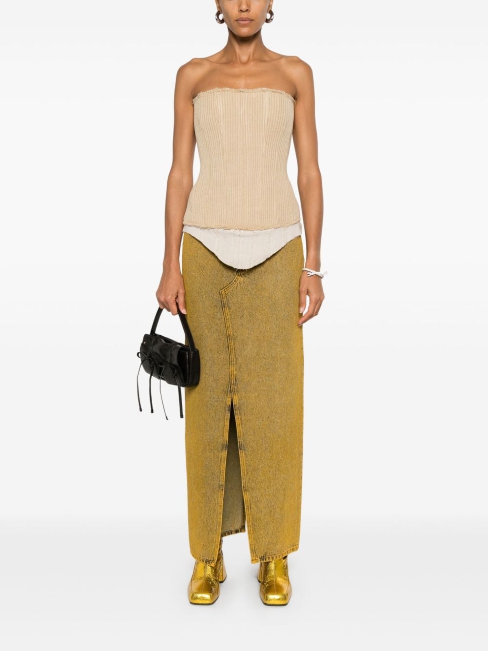 denim maxi skirt - 2