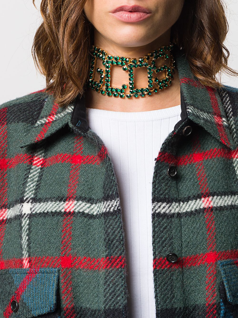 logo strass choker - 2