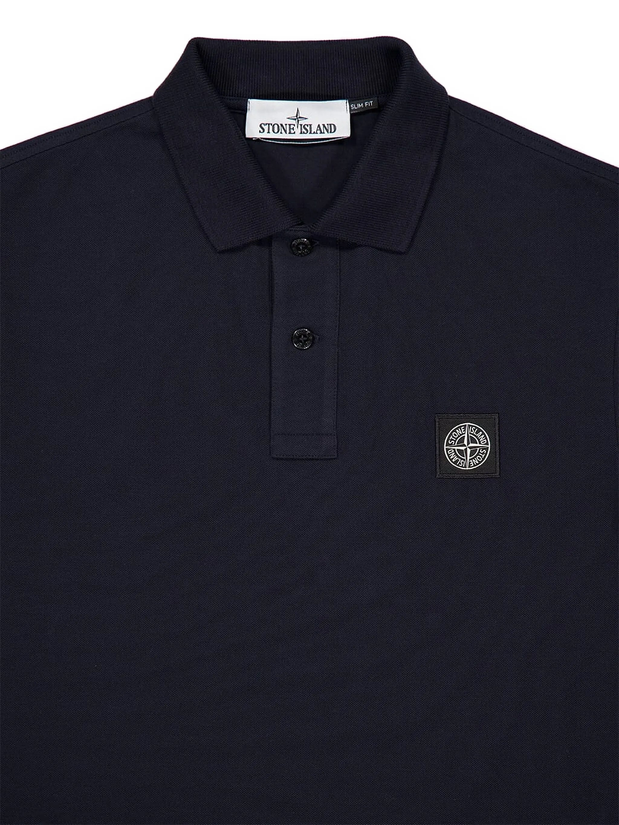 Stone Island Short-sleeve Logo-patch Polo Shirt - 3