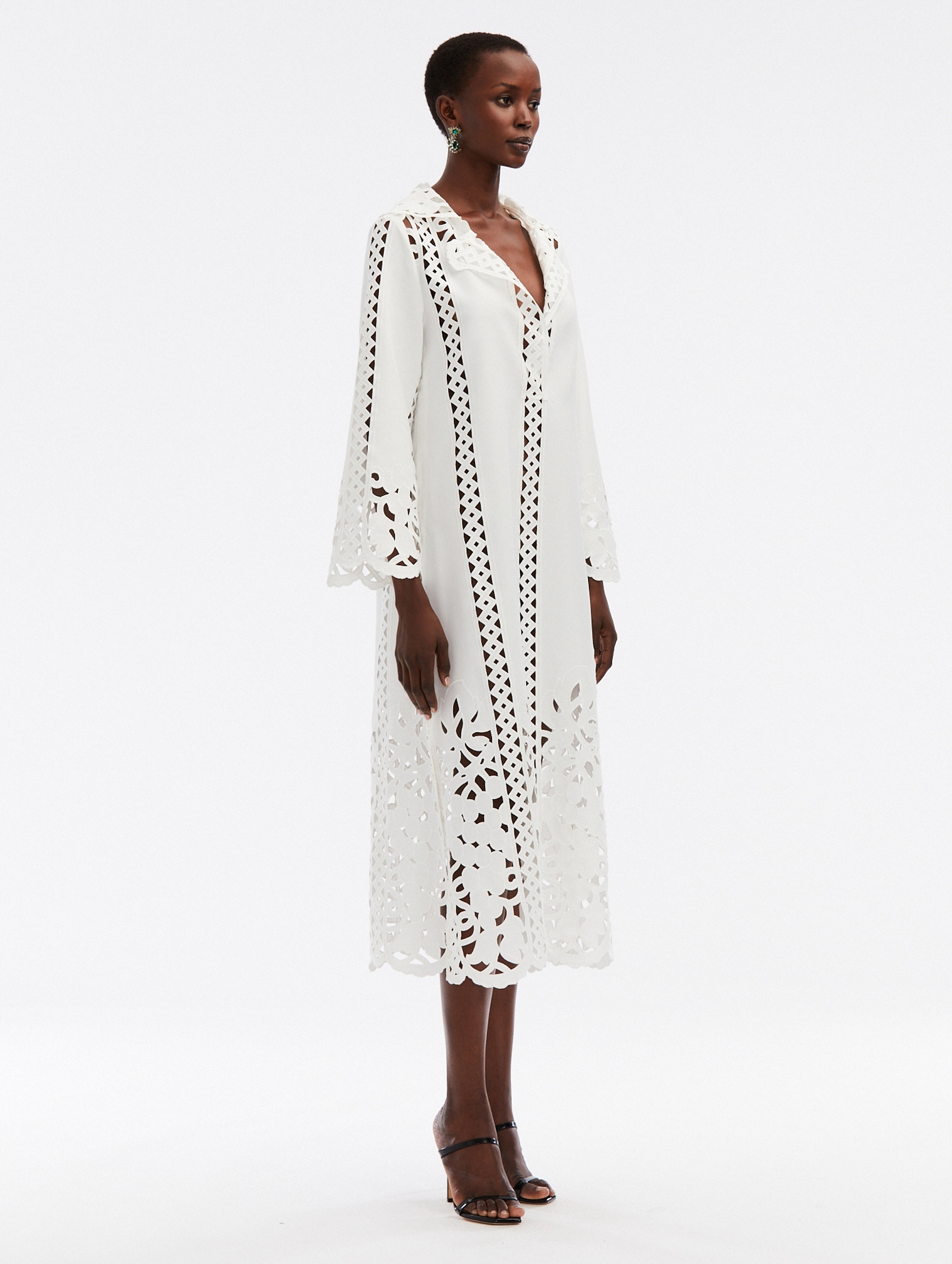 FLORAL TRELLIS GUIPURE TUNIC - 3