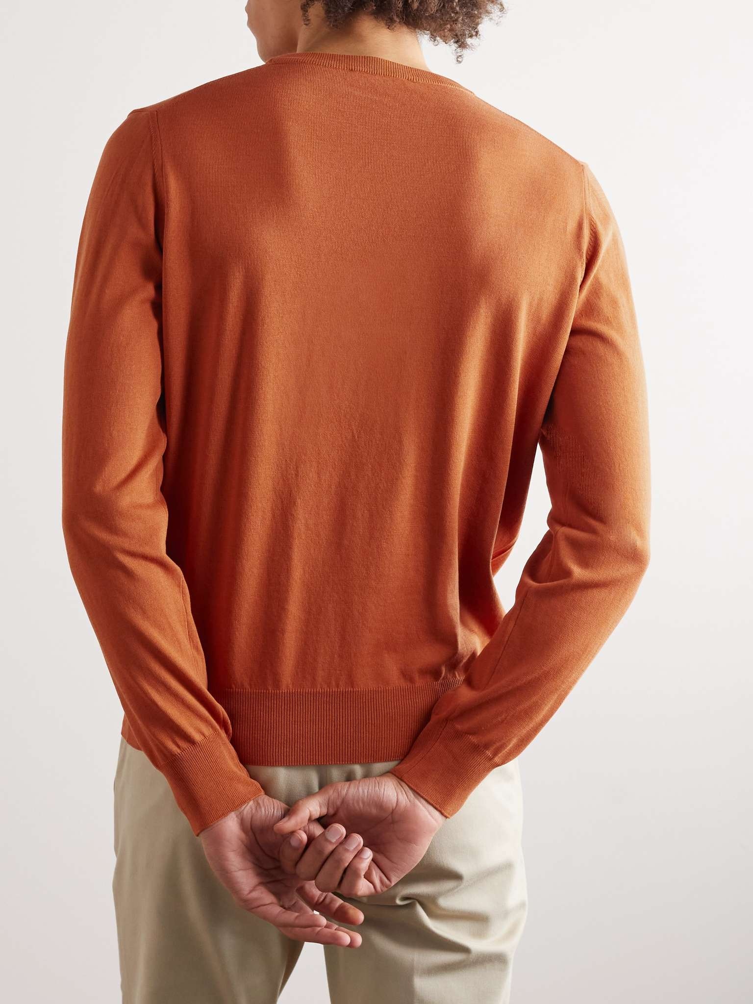 Slim-Fit Cotton Sweater - 5