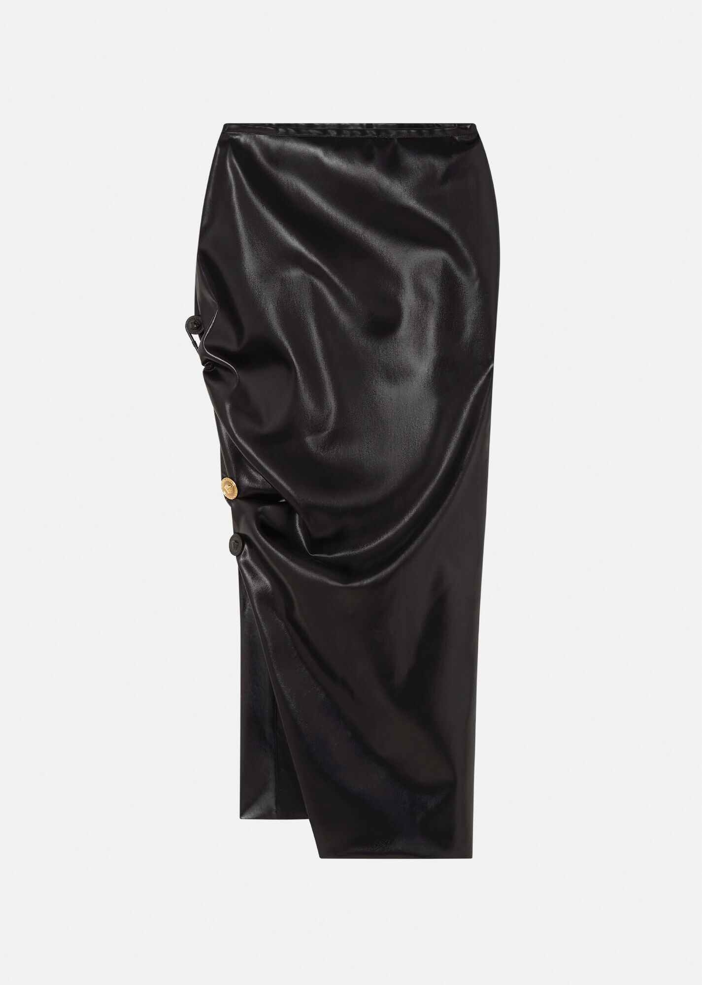 Safety Pin Slash Midi Skirt - 5