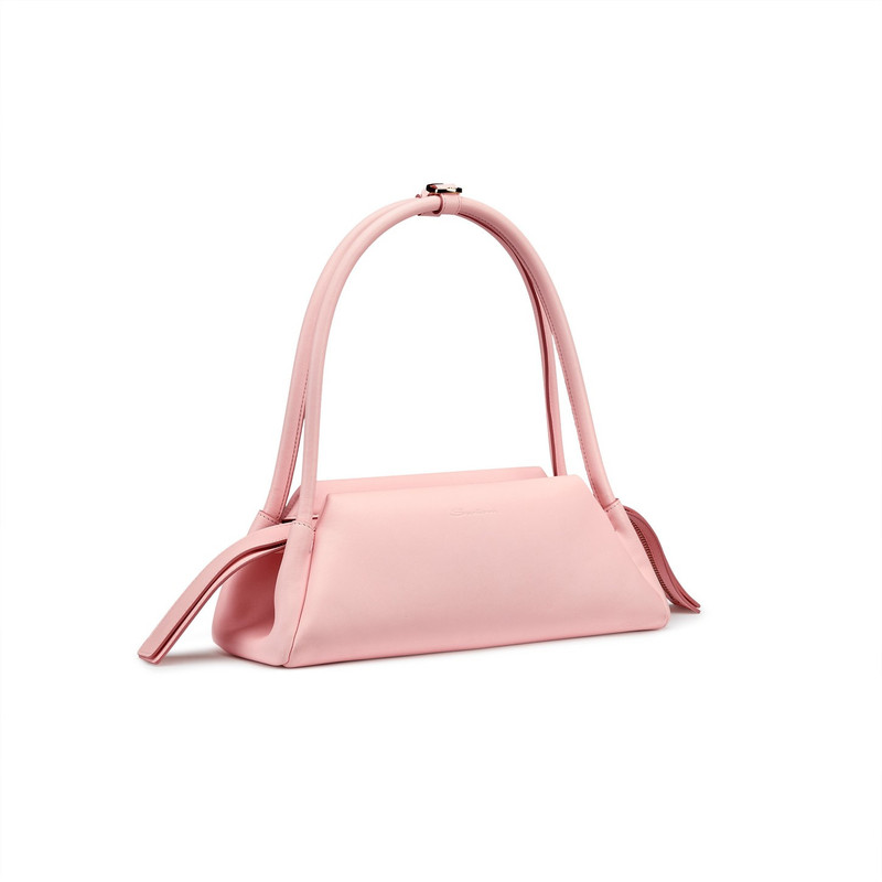 Pink leather shoulder bag 3