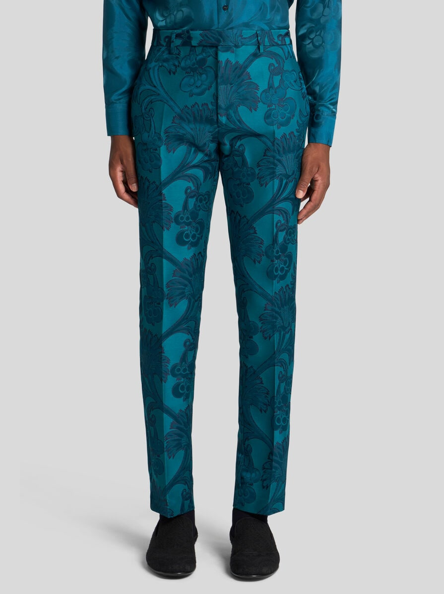 FLORAL LEAFY EVENING TROUSERS - 2