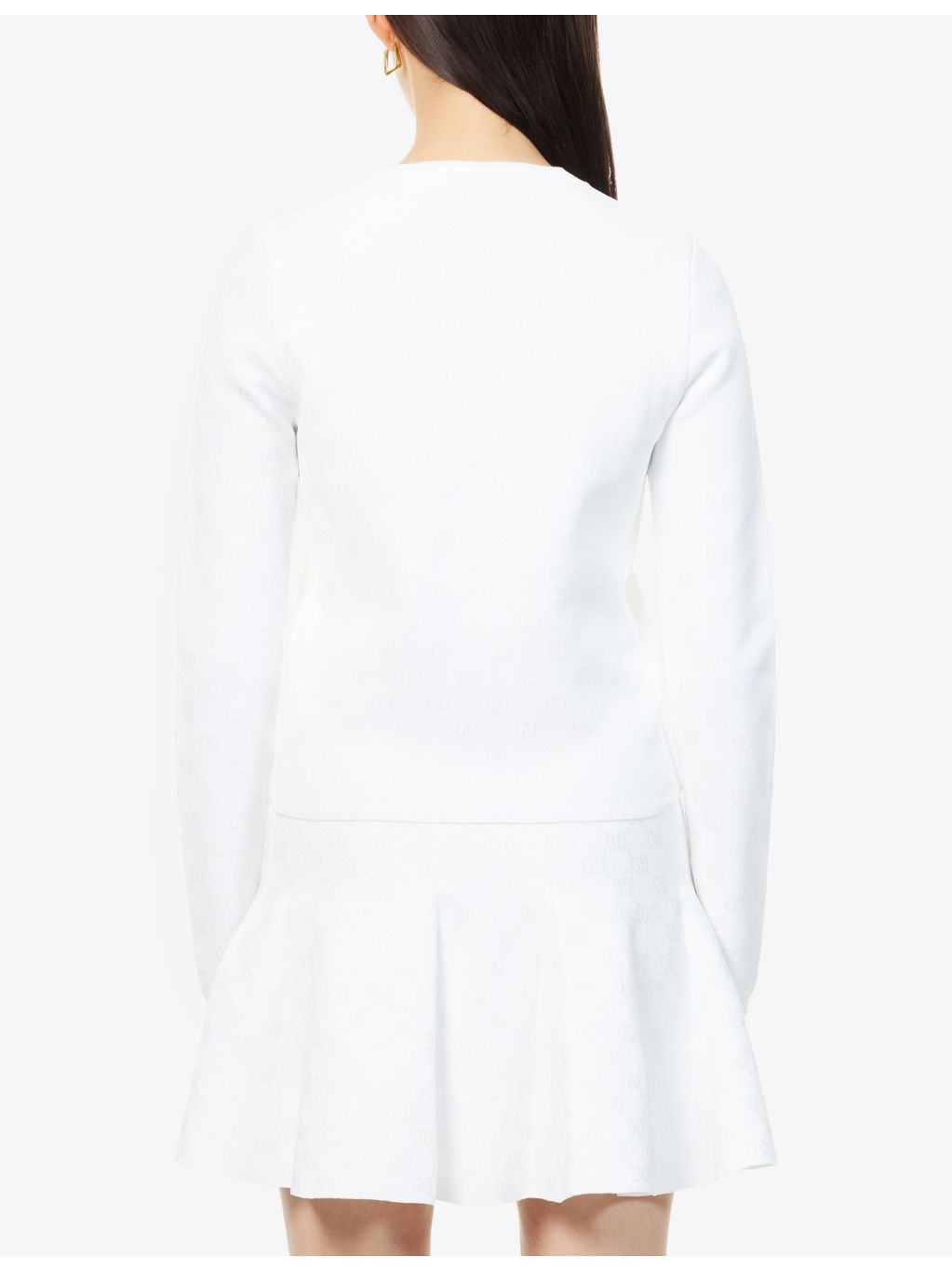 Monogram Round-Neck Knitted Cardigan - 4