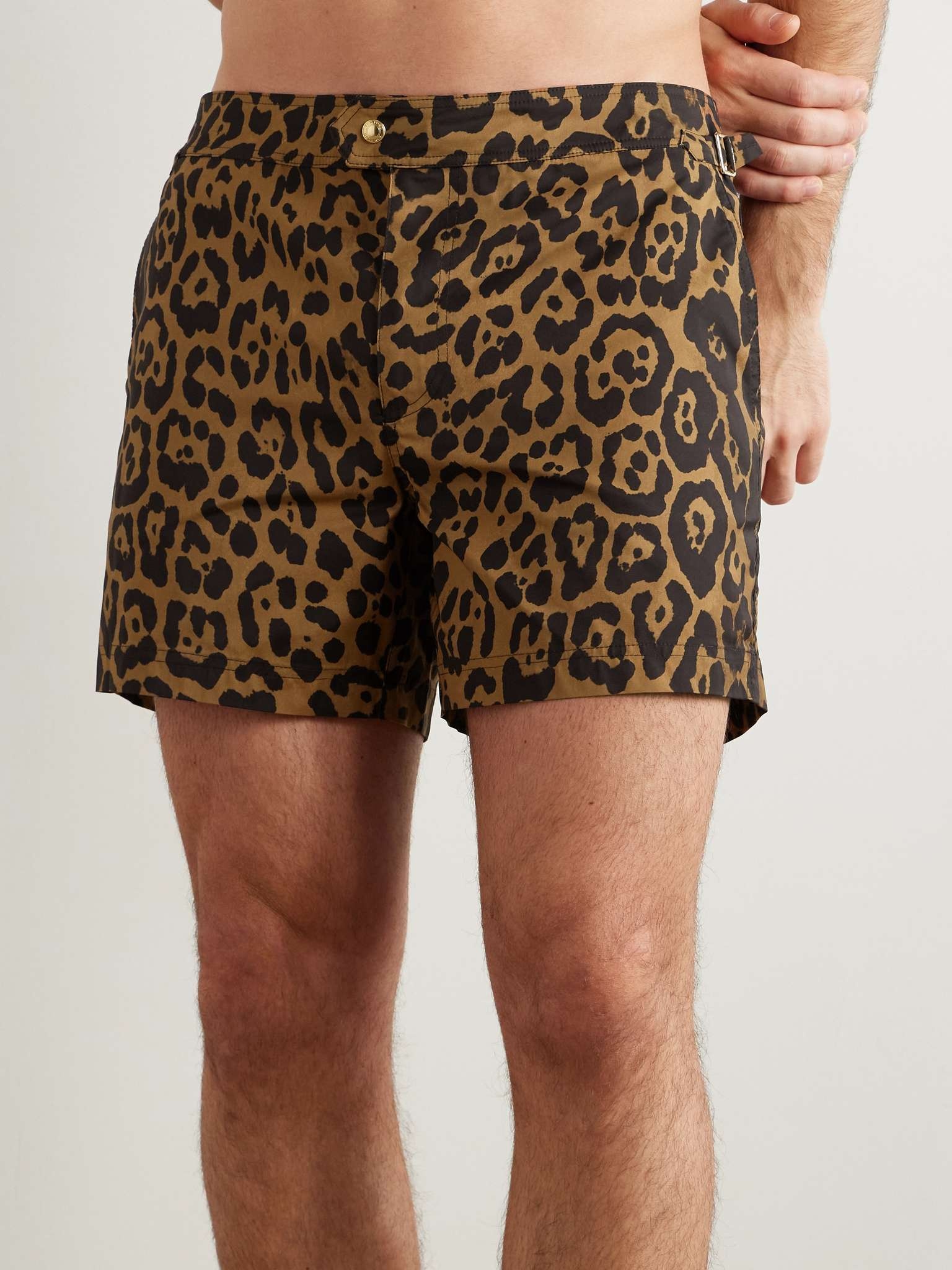 Slim-Fit Short-Length Leopard-Print Swim Shorts - 2