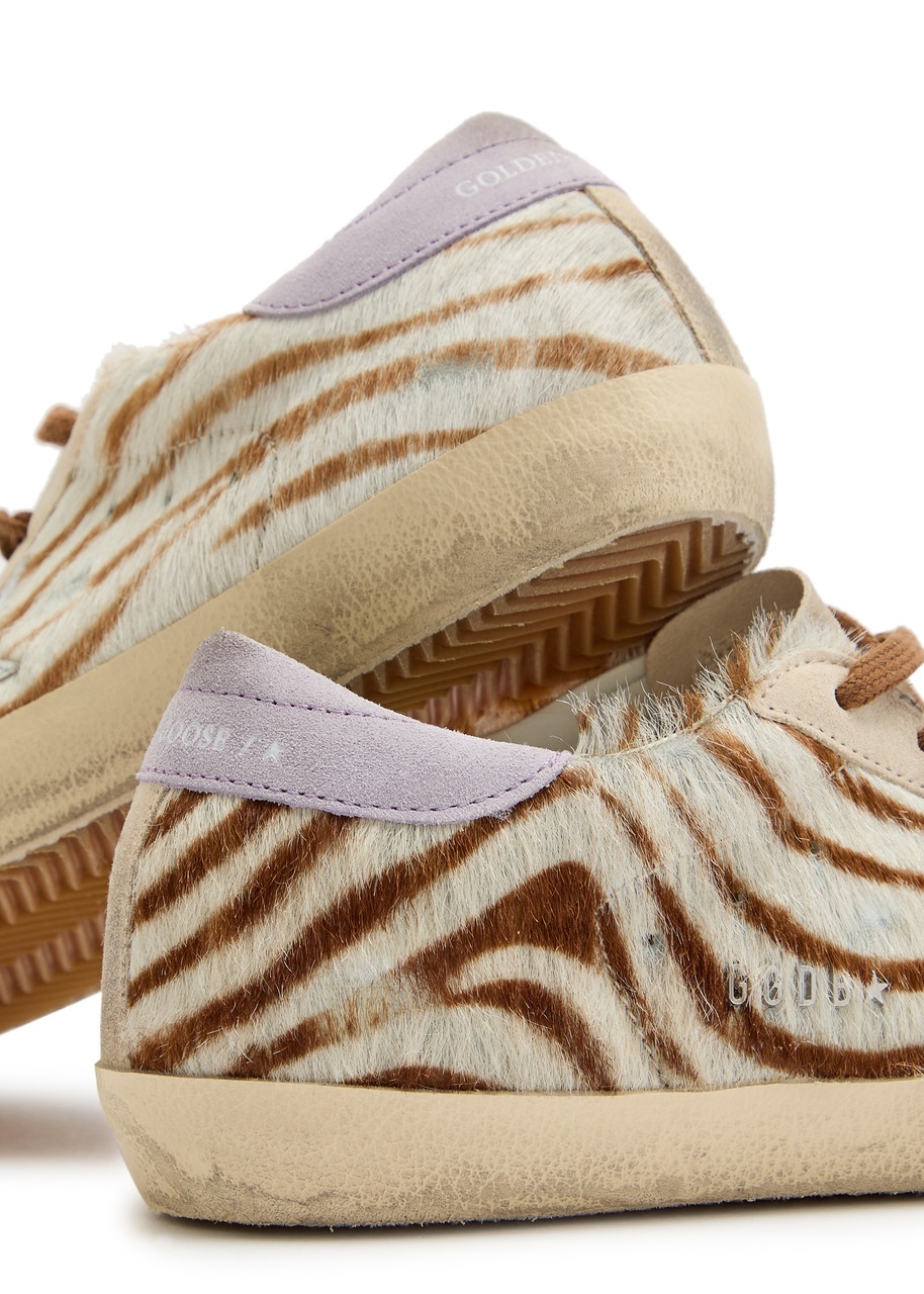 Golden Goose Super-star Zebra-print Calf-hair Sneakers - 4