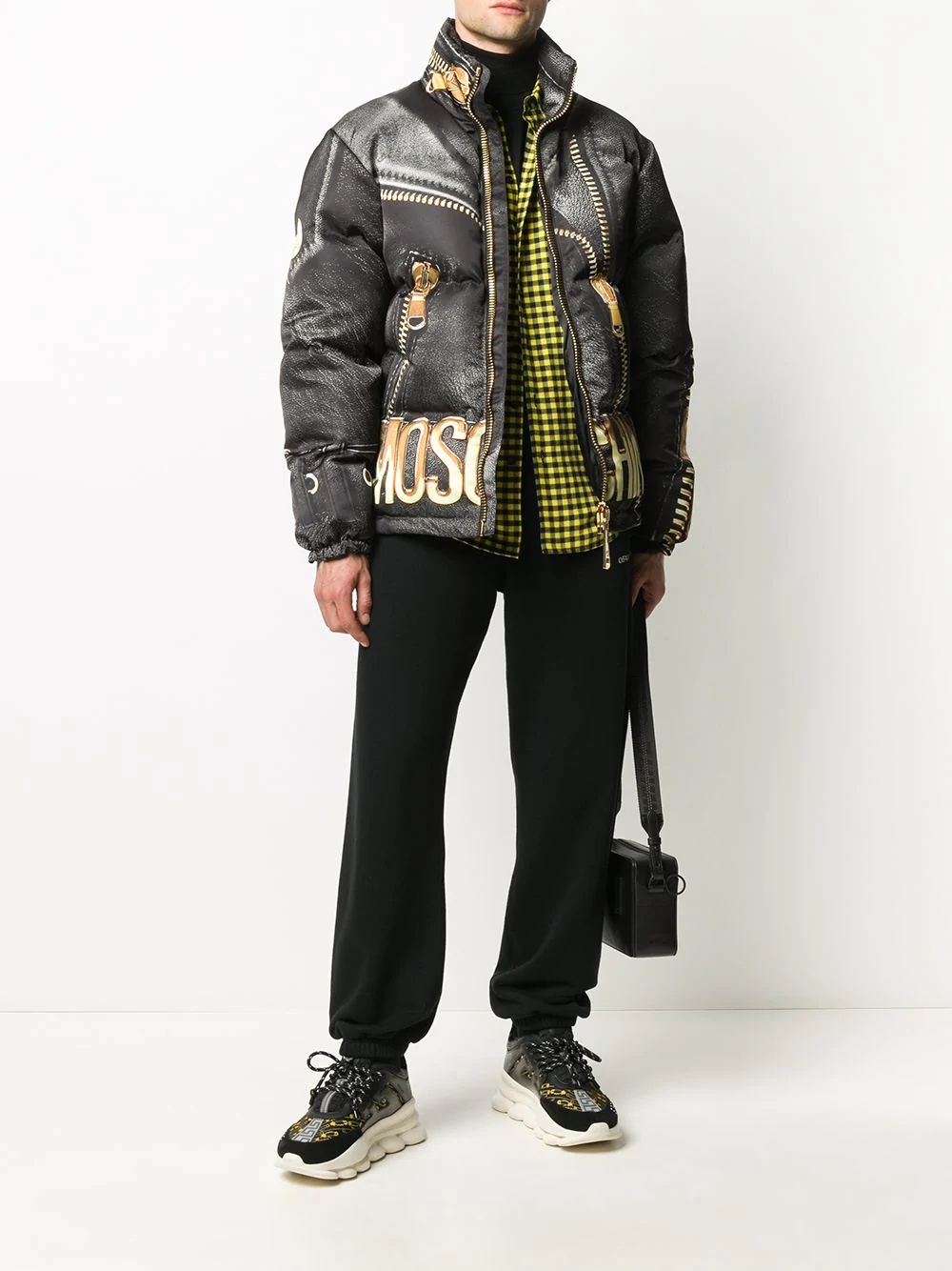 logo print puffer jacket - 2