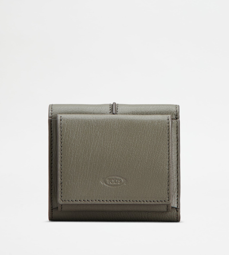 T TIMELESS WALLET IN LEATHER - GREY 3