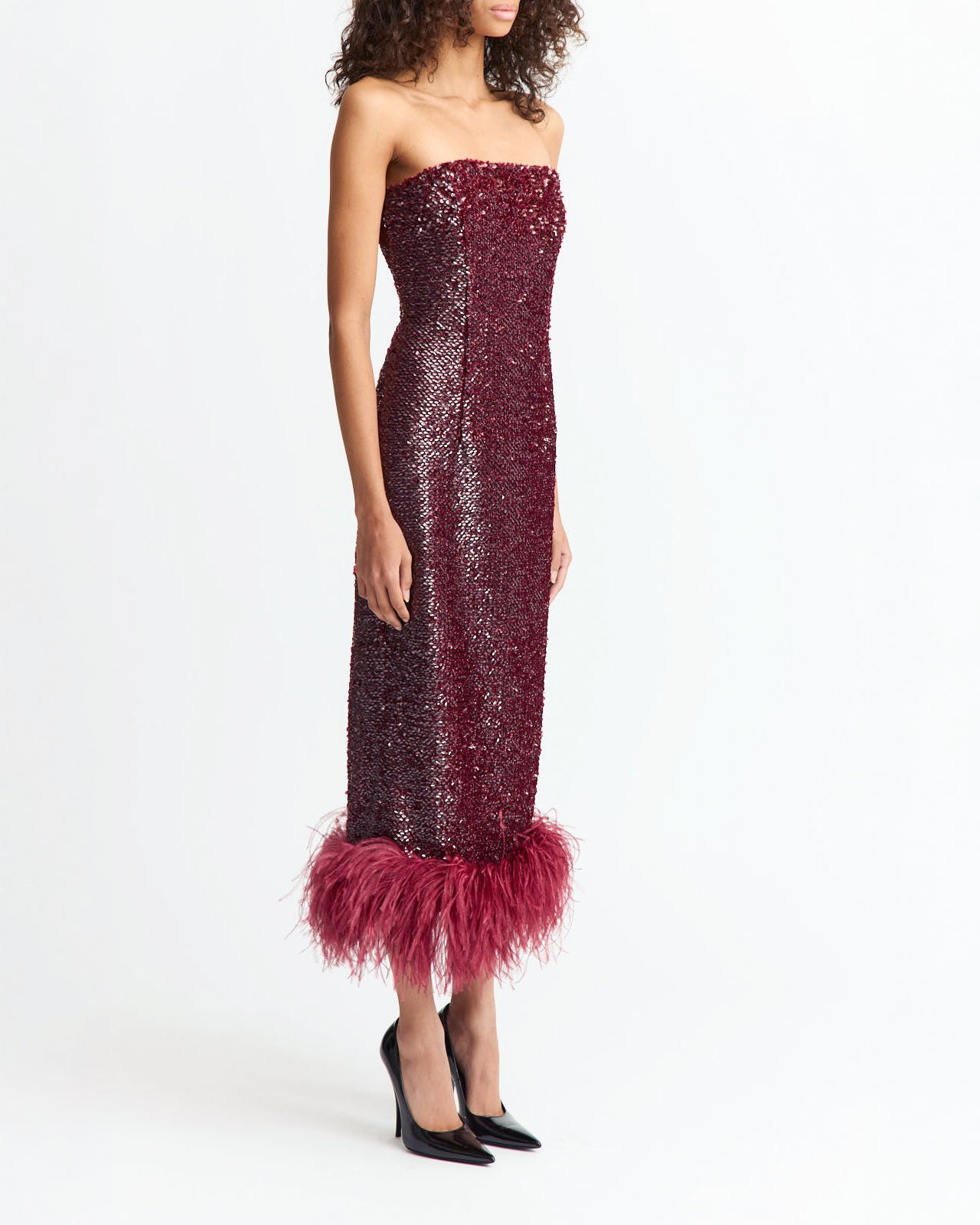 MINELLI MIDI DRESS IN TEXTURED SEQUIN - 3