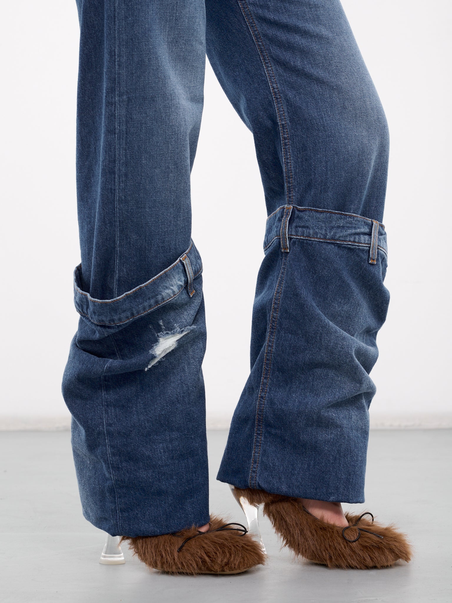 Deconstructed Layered Jeans - 5