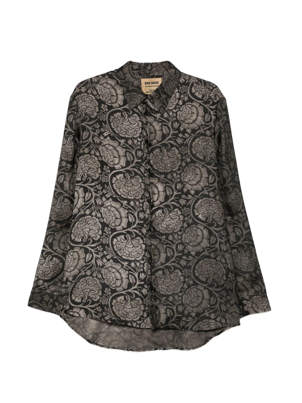 Tab floral-print shirt - 1