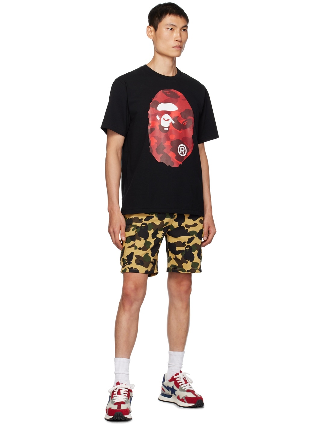 Black Camo Big Ape Head T-Shirt - 4