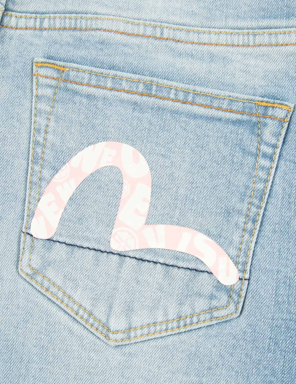 LOGO-PATTERN SEAGULL PRINT RELAX FIT JEANS - 7