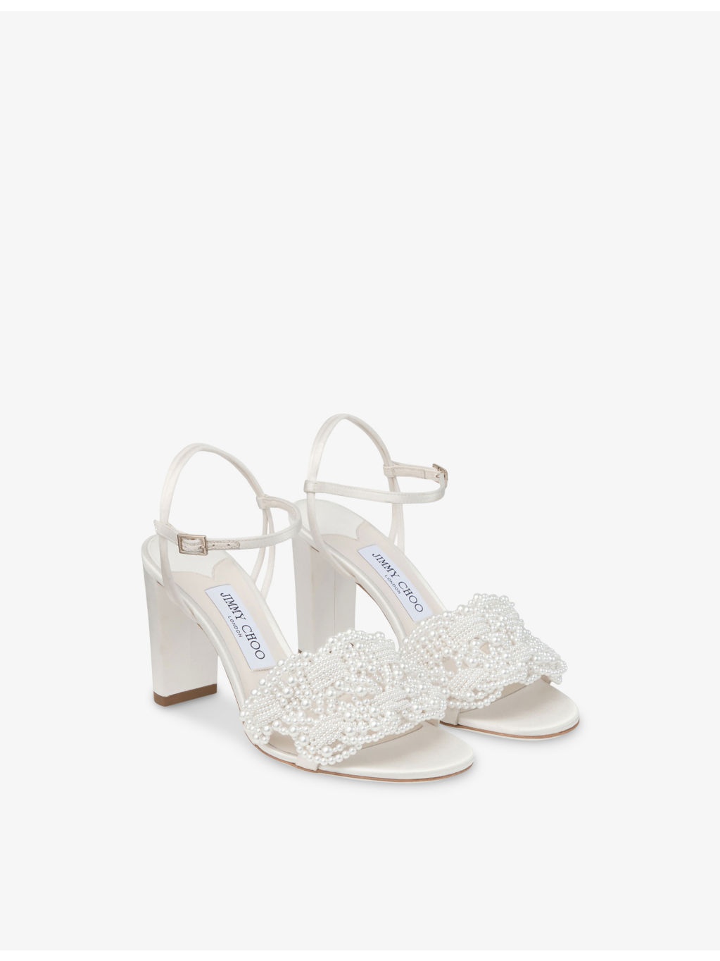 Cary 85 Satin Block-Heel Sandals - 3