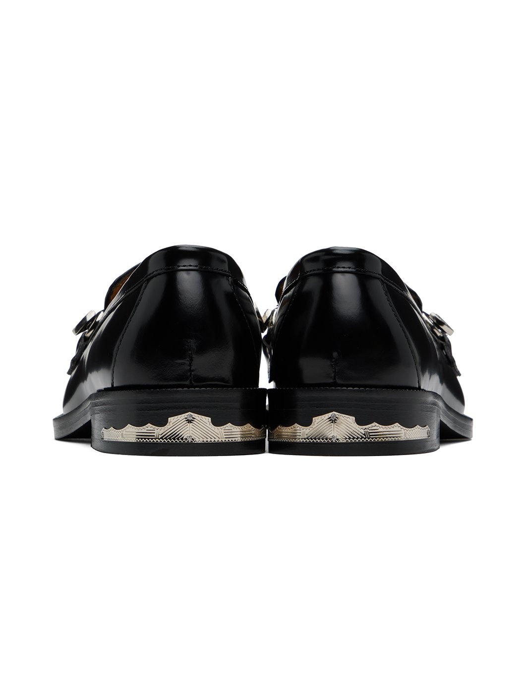 Black Polished Loafers - 2
