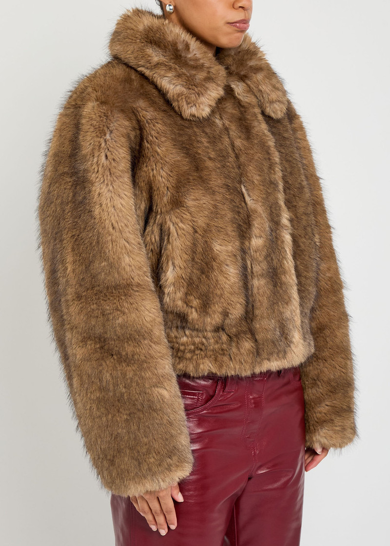 STAND STUDIO Stand Studio Lena Quilted Faux fur Jacket outlook
