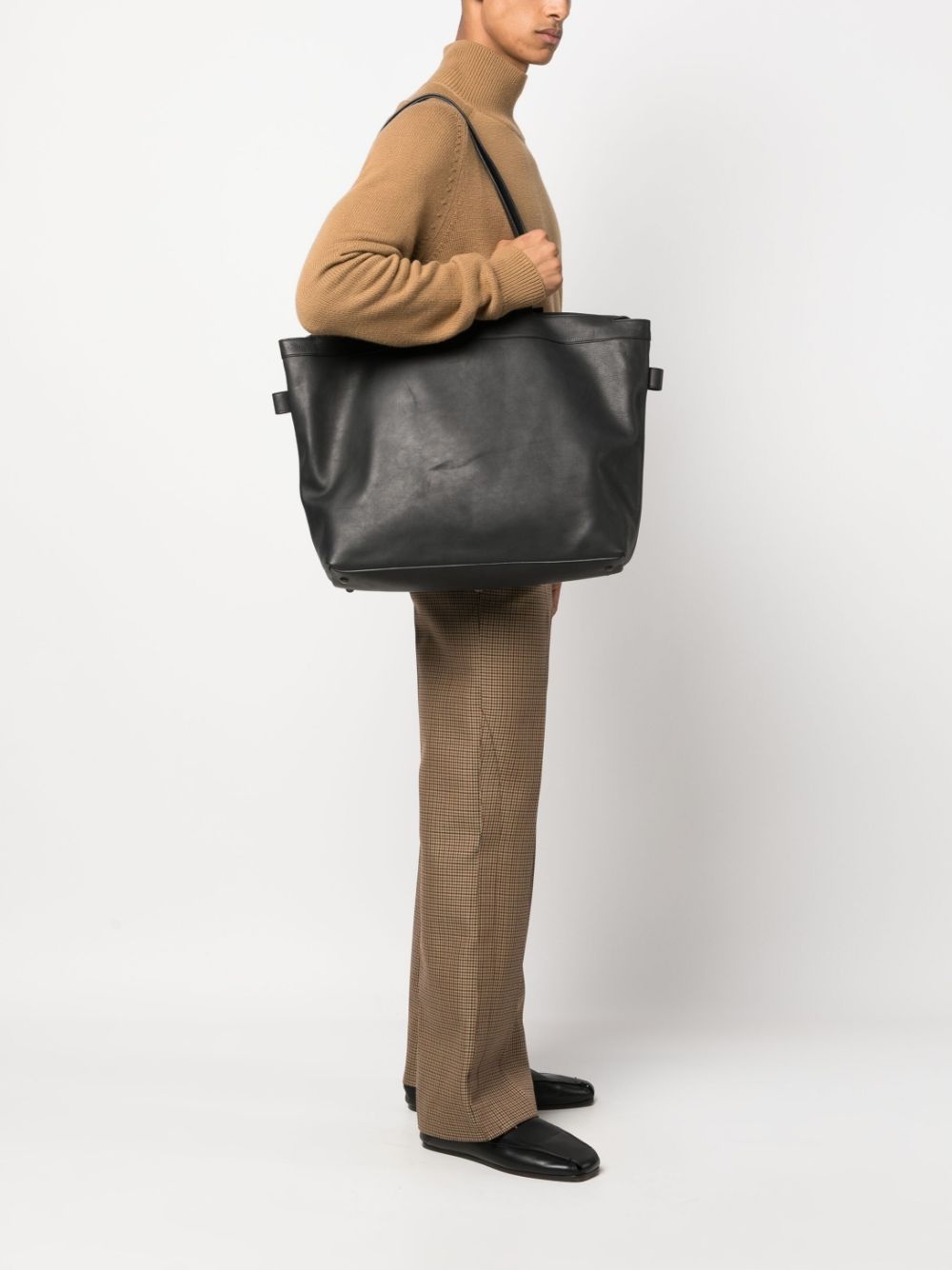 Marsèll embossed-logo leather tote bag - Orange