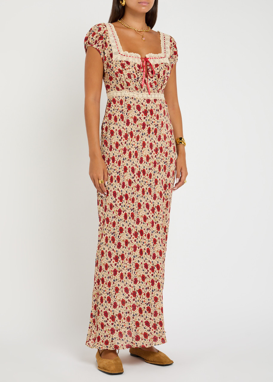 Rixo Maeva Floral-print Crepe de Chine Maxi Dress - 2