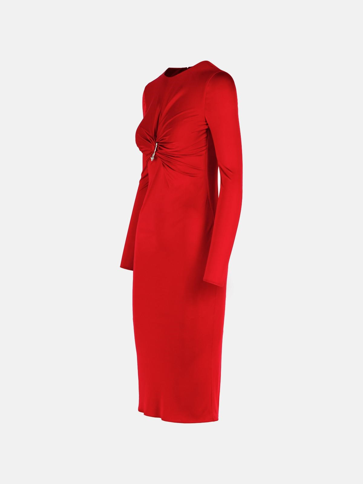 'MEDUSA' RED VISCOSE DRESS - 2