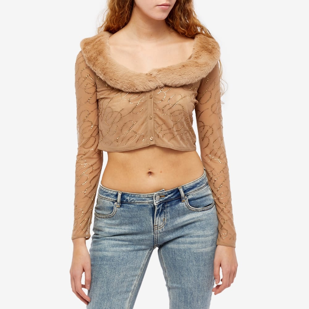Blumarine Tulle Crystal Cardigan - 2