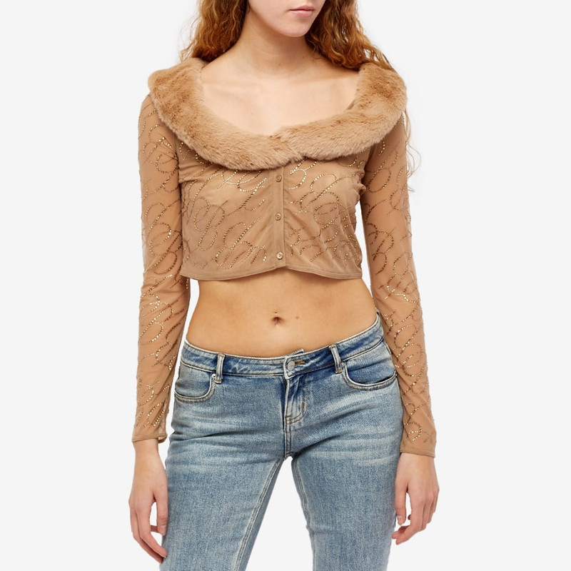 Blumarine Blumarine Tulle Crystal Cardigan outlook