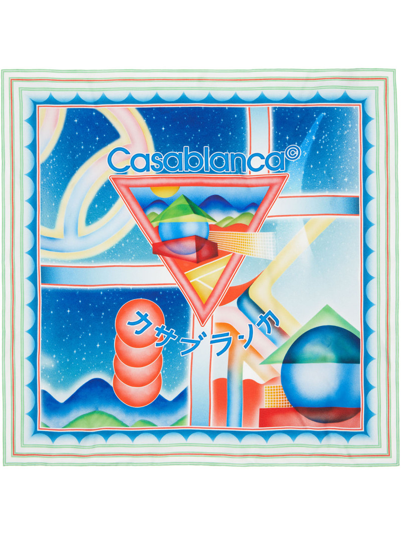 Multicolor Medium Silk Scarf 1