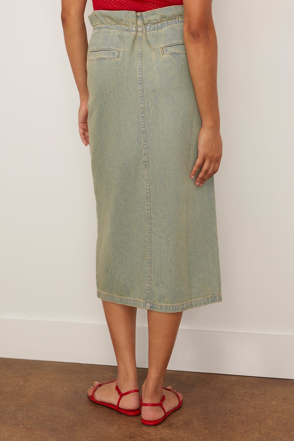 Carta Skirt in Khaki Indigo - 4