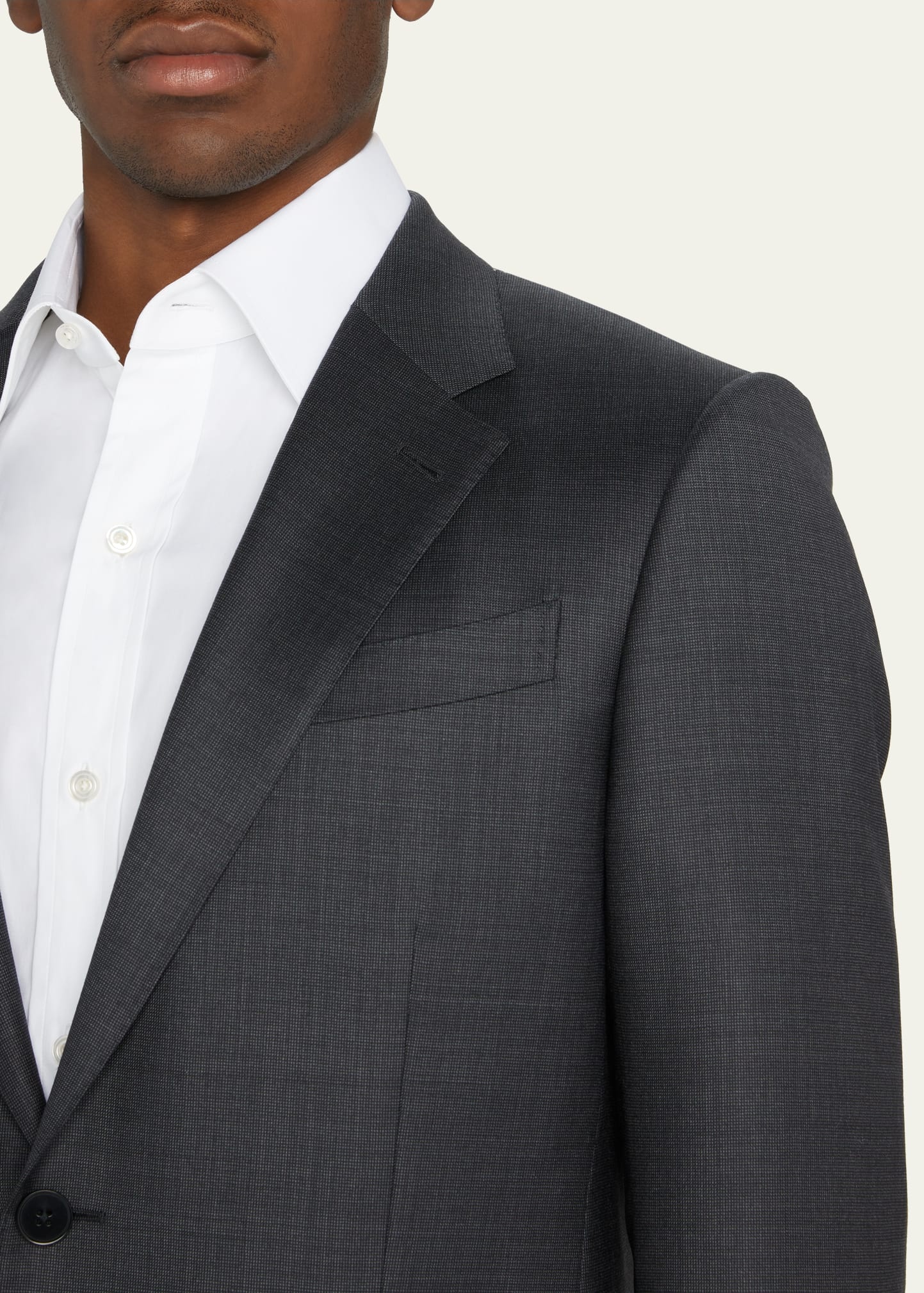 Men's Wool Tic-Weave Suit - 5