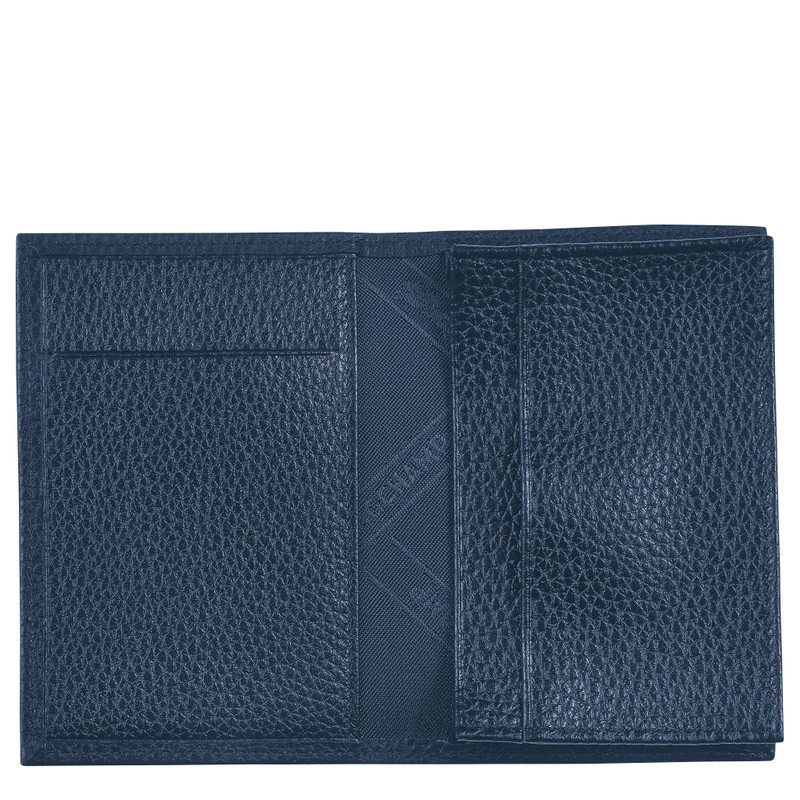 Longchamp Le Foulonné Card holder Navy - Leather outlook