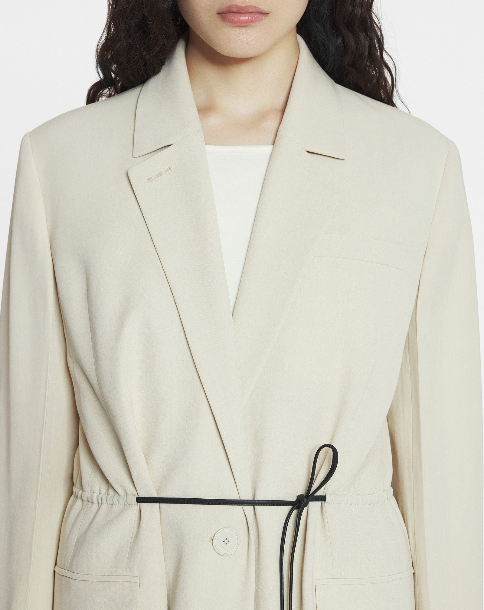 BELTED WOOL BLEND JACKET - 6