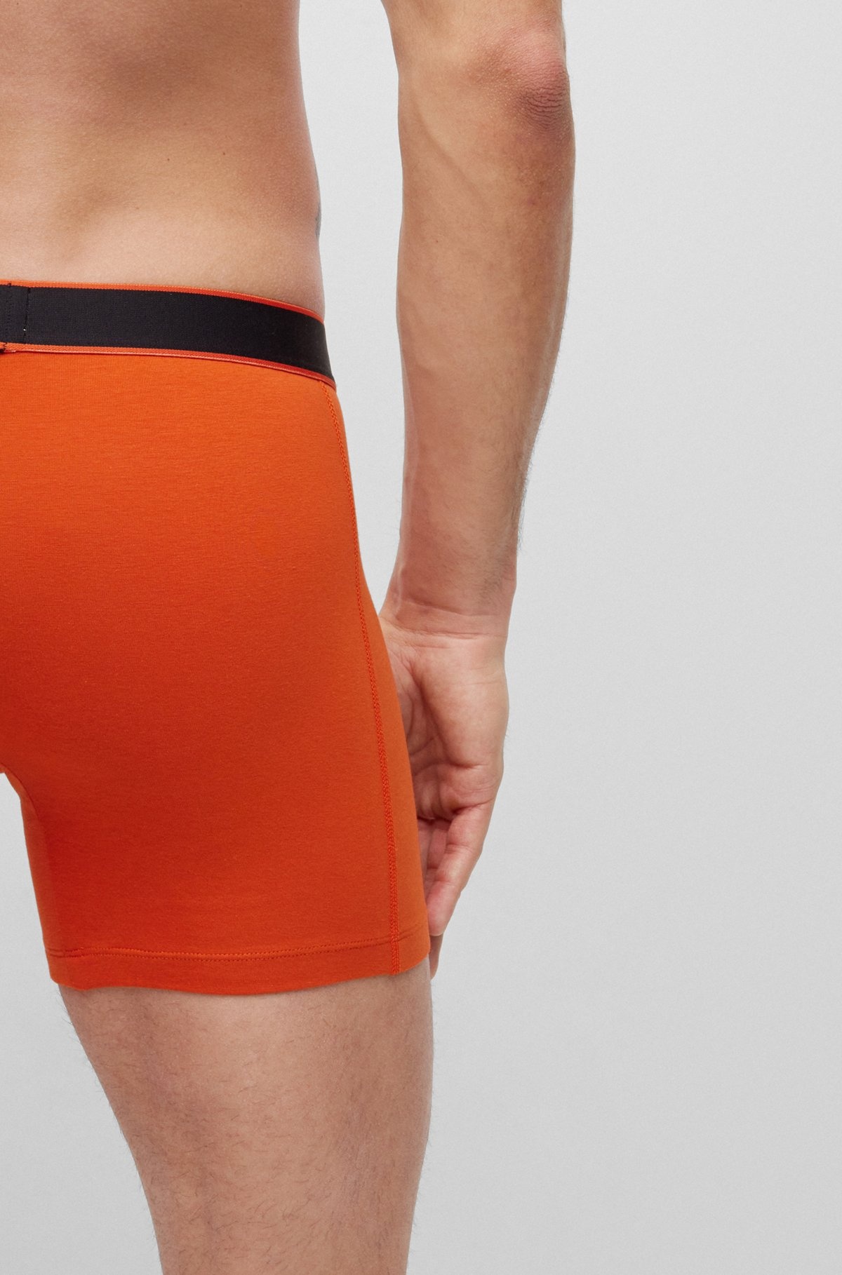 STRETCH-COTTON BOXER BRIEFS WITH STRIPES AND LOGOS - 5