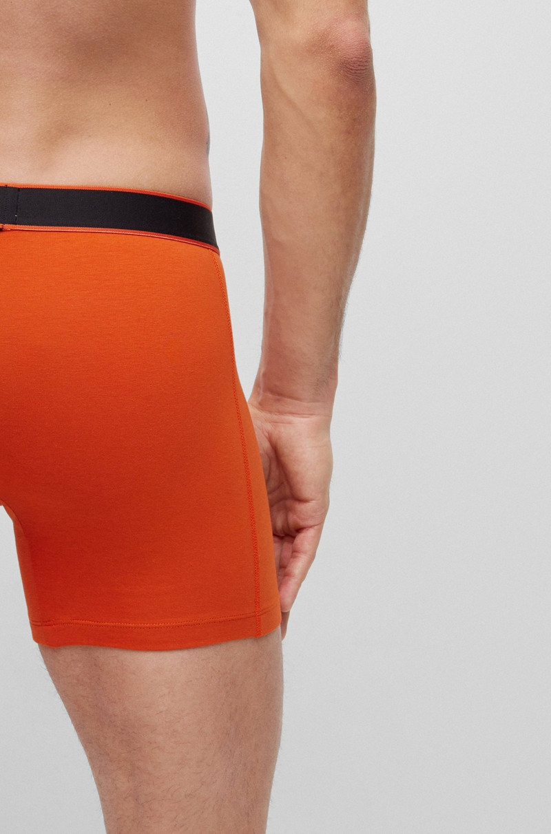 STRETCH-COTTON BOXER BRIEFS WITH STRIPES AND LOGOS 5