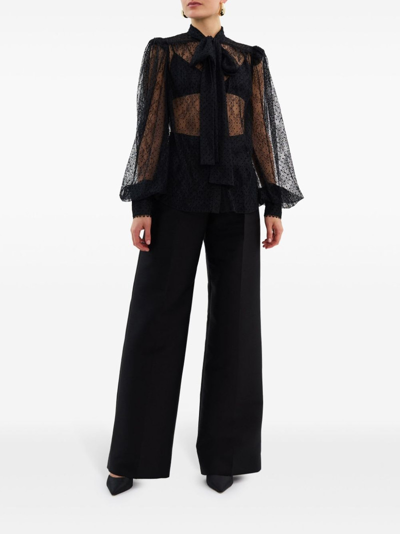 REBECCA VALLANCE Ethel semi-sheer blouse outlook