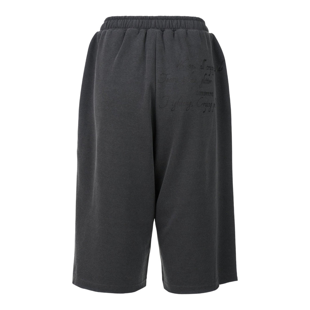 Dark Gray Graphic Printed Bermuda Shorts - 2