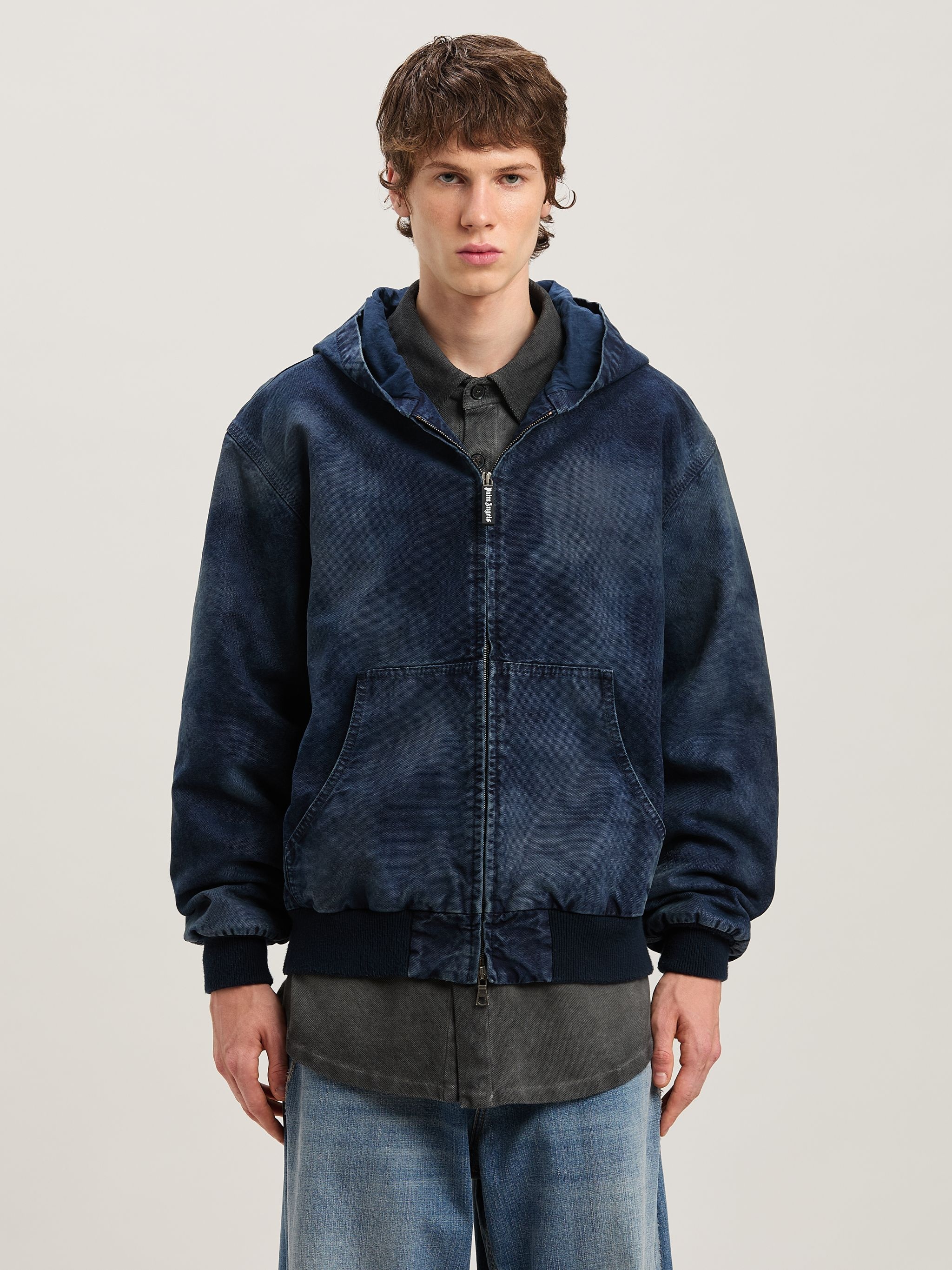 Curved logo Dyed Bomber - 3