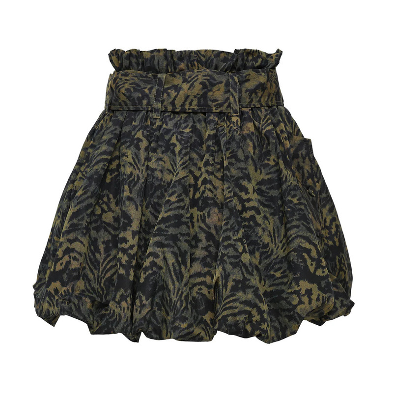 ULLA JOHNSON Penina Silk Bubble Hem Skirt outlook