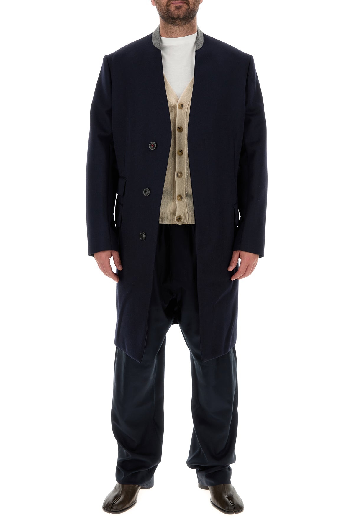Sand cashmere blend cardigan - 6