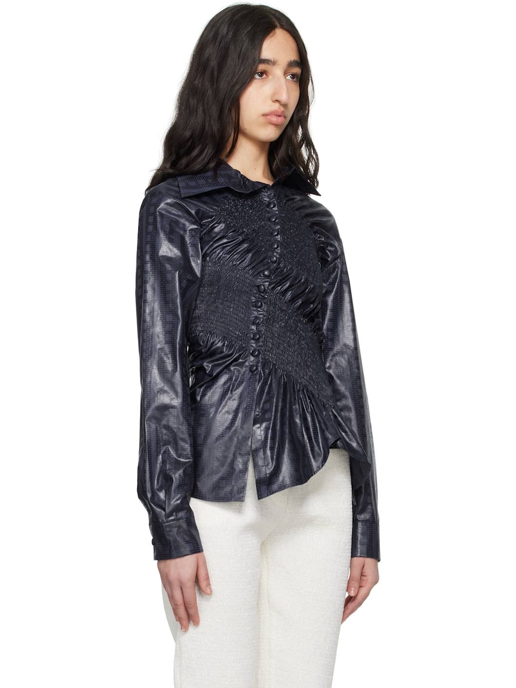 Navy Twist Shirt - 2