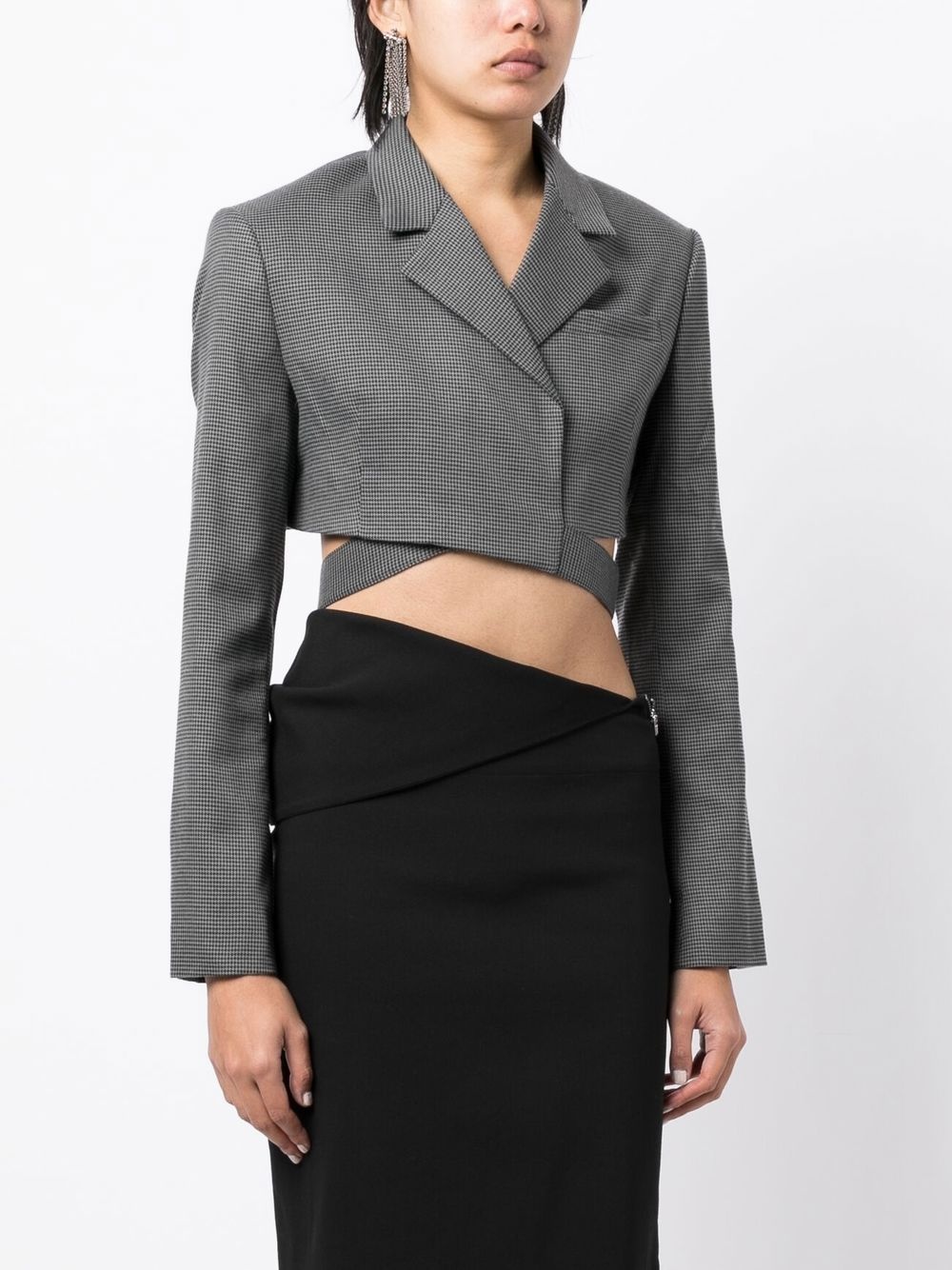 cropped wraparound blazer - 3