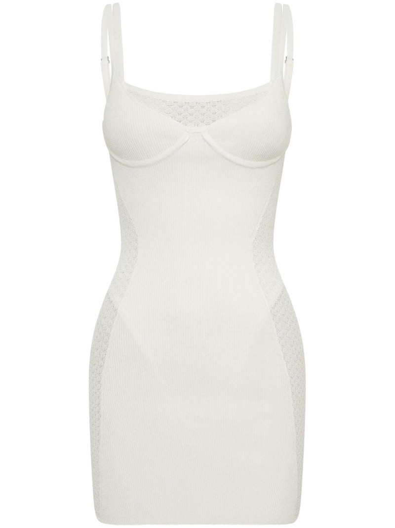 Serpent lace-panelled minidress - 1
