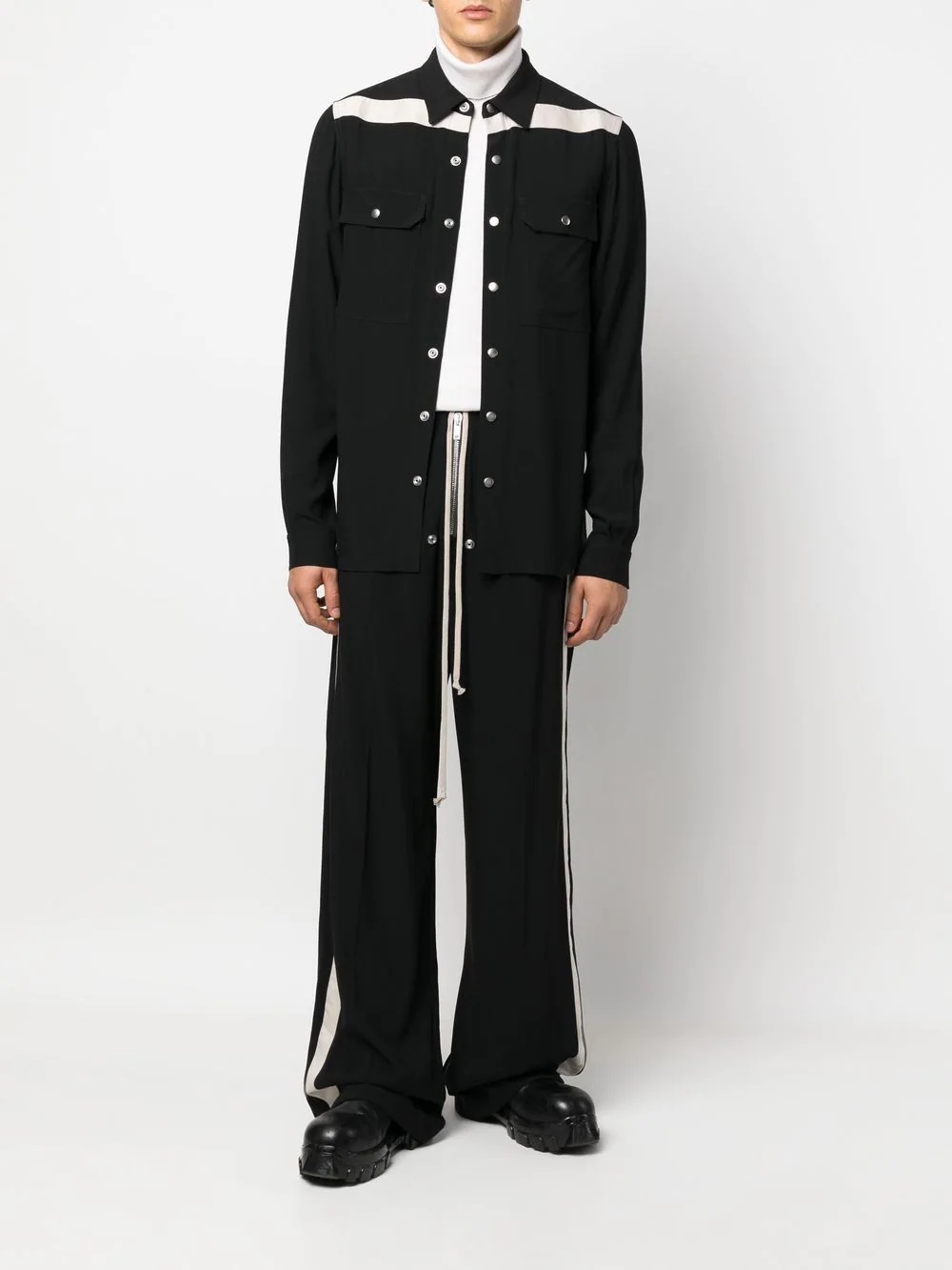 side-stripe drawstring trousers - 2