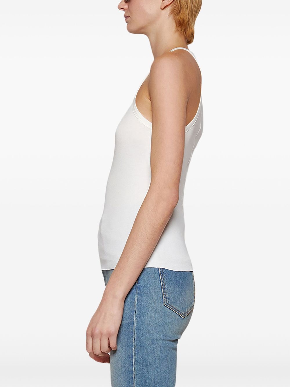 ribbed-knit cotton tank top - 3