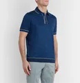 Slim-Fit Contrast-Tipped Cotton-Jersey Polo Shirt - 10