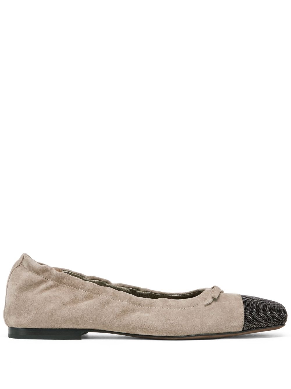 Monili-toe leather ballerina shoes - 1