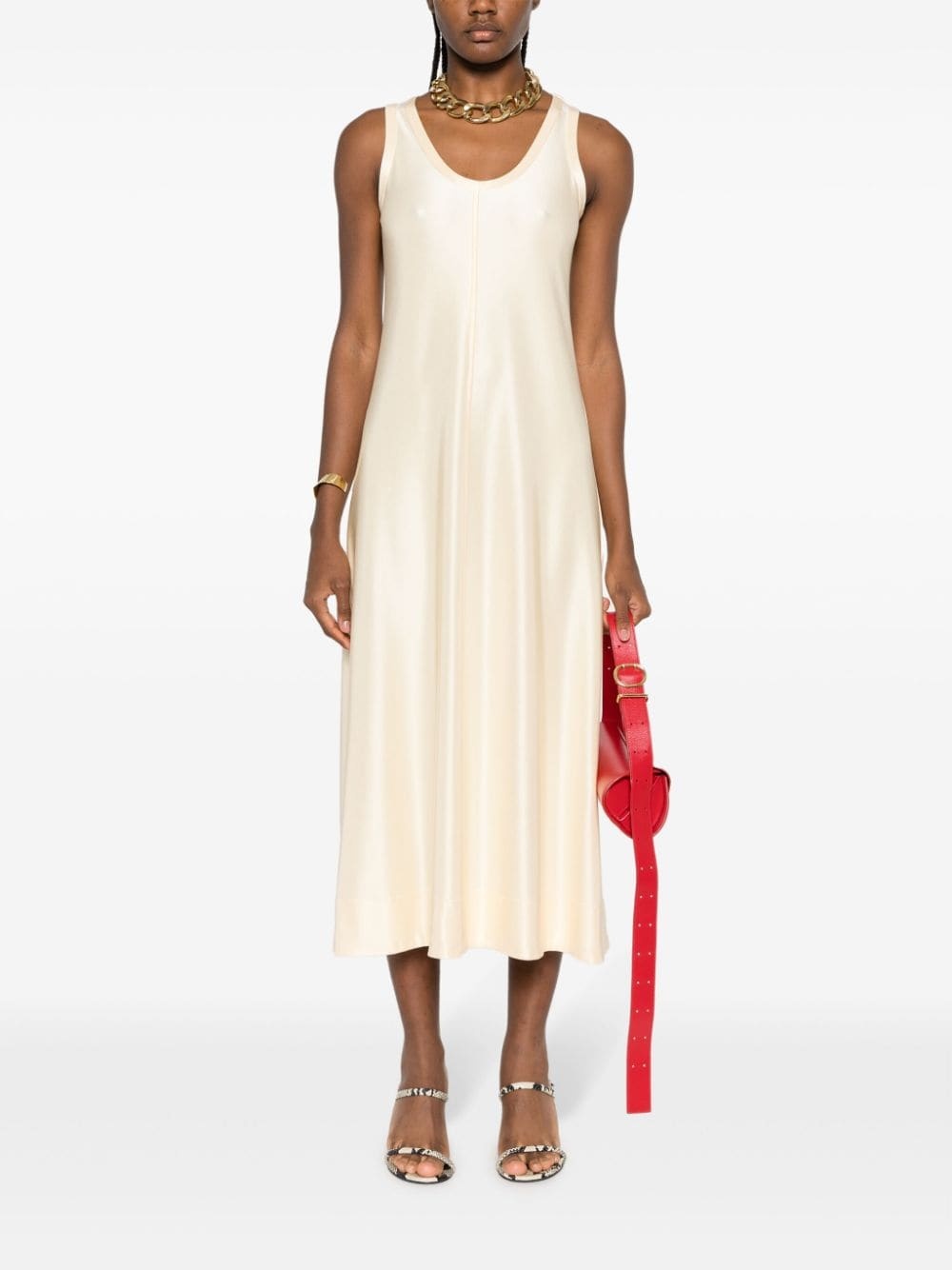 scoop-neck sleeveless dress - 2